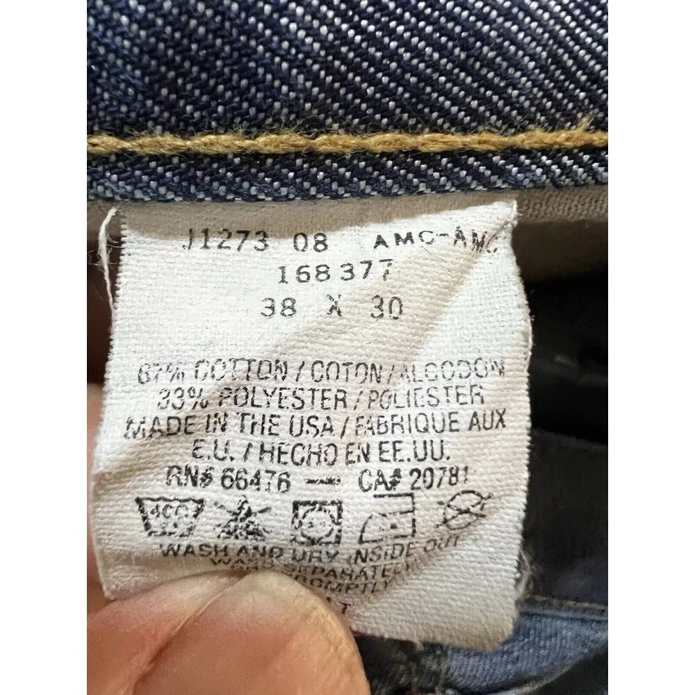 Vintage Tommy Hilfiger Jeans 38x30 Blue Denim‎ Pocketed Wide Leg Baggy Y2K